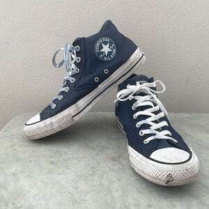Converse Blue and White High-Top Sneakers Size 11.5